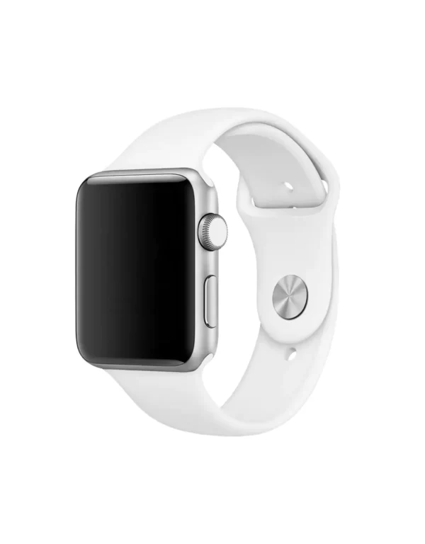 Buy White iWatch Silicone Strap Compatible with Watch Series Ultra
