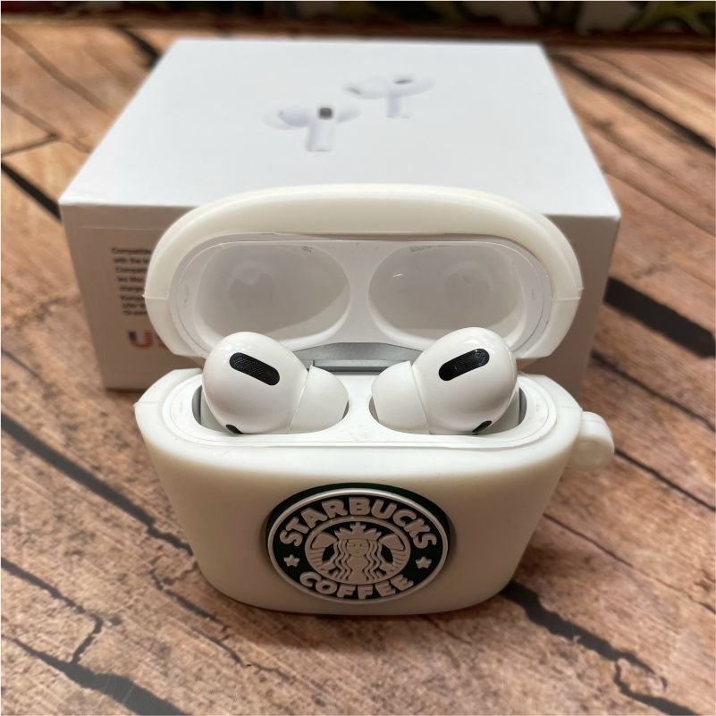 Airpods Pro with Starbucks Case White